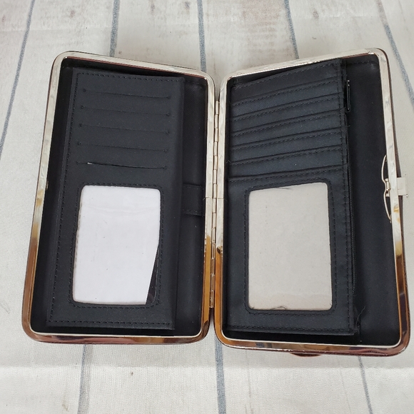 Retro Wallet Clutch Embellished Western Brown - Picture 7 of 14